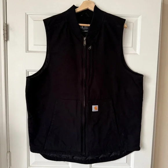 Vintage Carhartt Vest Men Canvas Quilted Lined - Picture 2 of 5